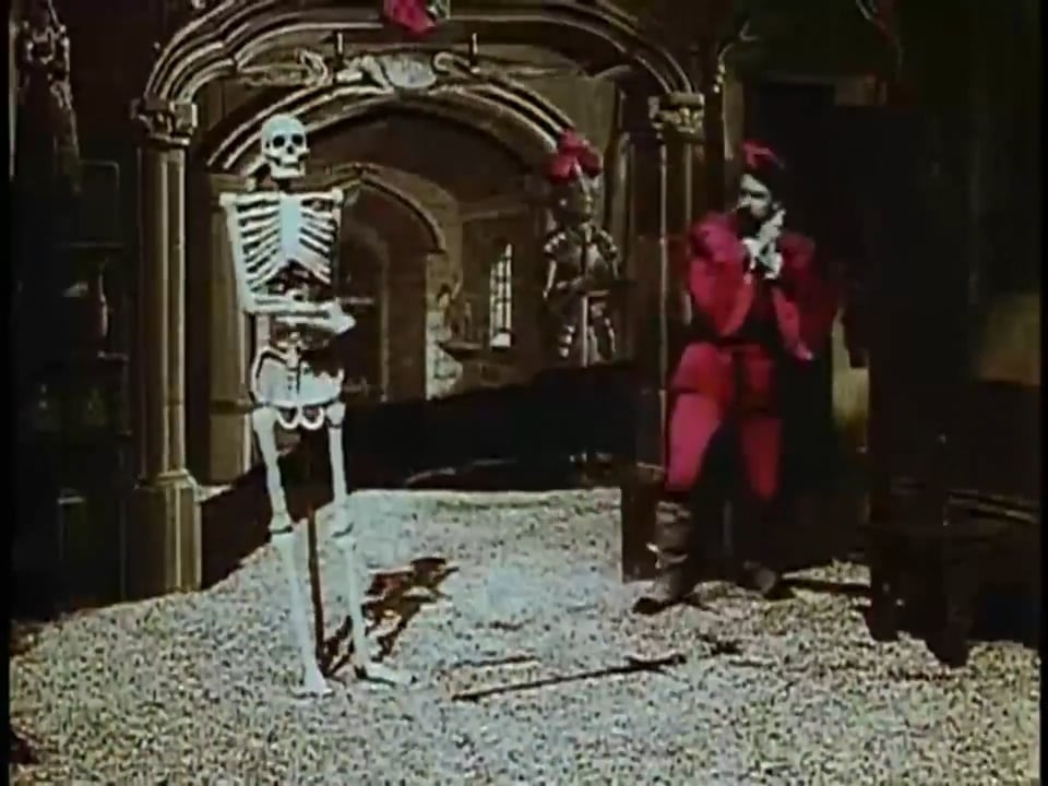 A screenshot from “The Devil’s Castle” film (1896) A screenshot from “The Devil’s Castle” film (1896)